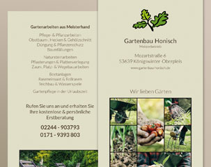 Flyer Gartenbau Peter Honisch