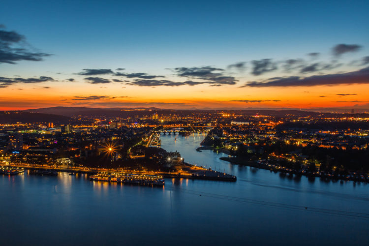 Deutsches Eck, Koblenz, Deutschland