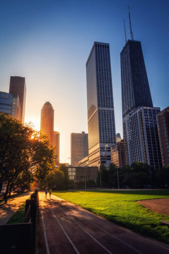 Jogger in Chicago, Usa